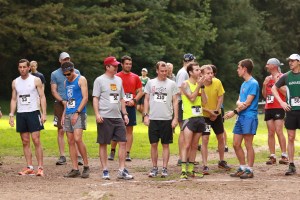 Talking to Jason, another Excelsior guy, right before the start.