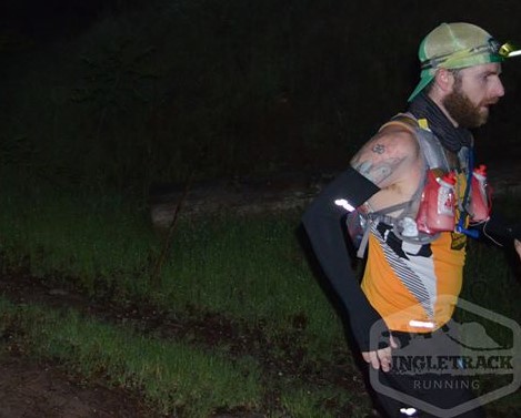 Taking it easy early on, at the turn onto Bath Road (photo courtesy Single Track Running)