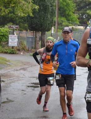 That fierce look of determi... nah, I'm just kidding (photo courtesy of Single Track Running)