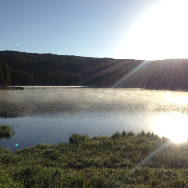 Sibley Lake, high up and deep into the Bighorn range